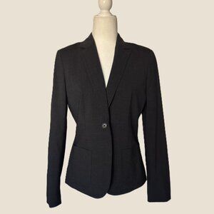 J.Crew Wool VTG Sz S Blazer Charcoal Tailored Suit Jacket Workwear Office Attire